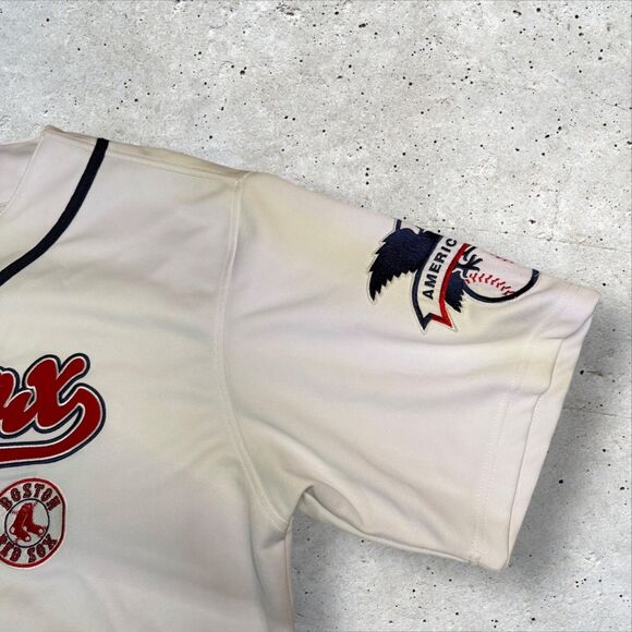 Boston Red Sox MLB Jersey True Fan XL 46-48 White Authentic Embroidered - Picture 3 of 12